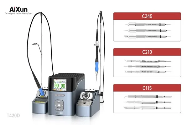 T420D Dual Channel Soldering Station For Mobilephone Precision Repairing (Phone fix must need)