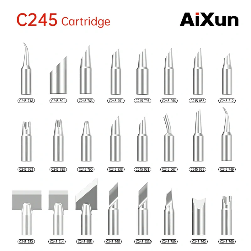 C245 Customized Soldering Iron Tips Cartridge Replacement Tip for Soldering Rework 01