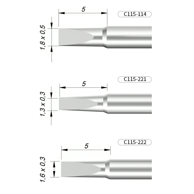 C115 Customized Soldering Iron Tips Multi-Type Cartridge tip for Electronics Repair 4