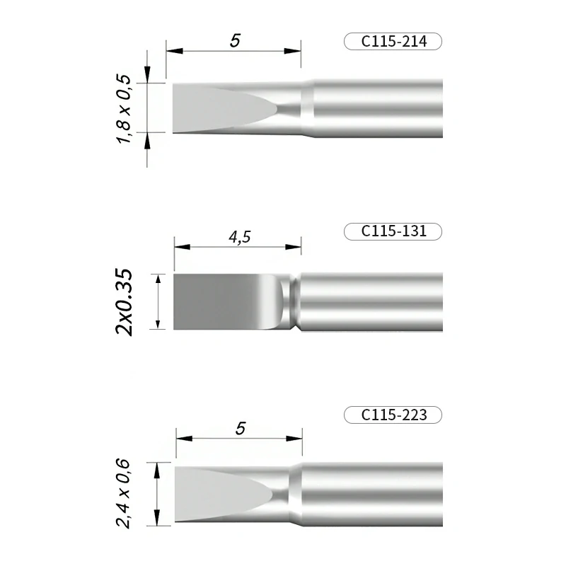 C115 Customized Soldering Iron Tips Multi-Type Cartridge tip for Electronics Repair 5