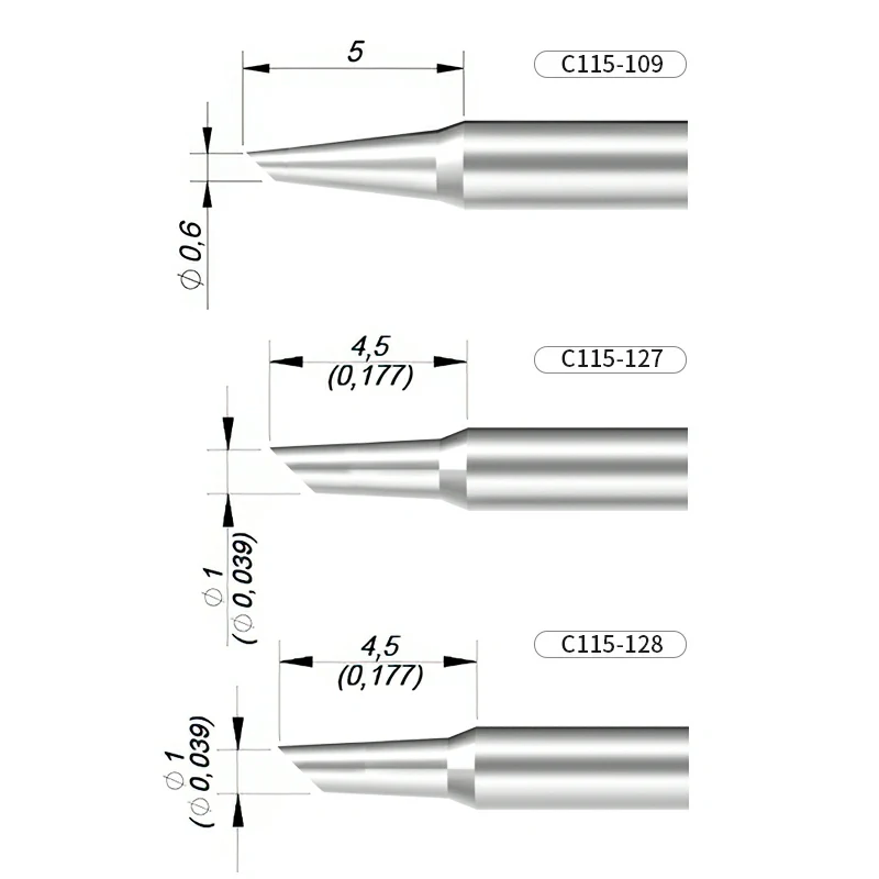 C115 Customized Soldering Iron Tips Multi-Type Cartridge tip for Electronics Repair 6