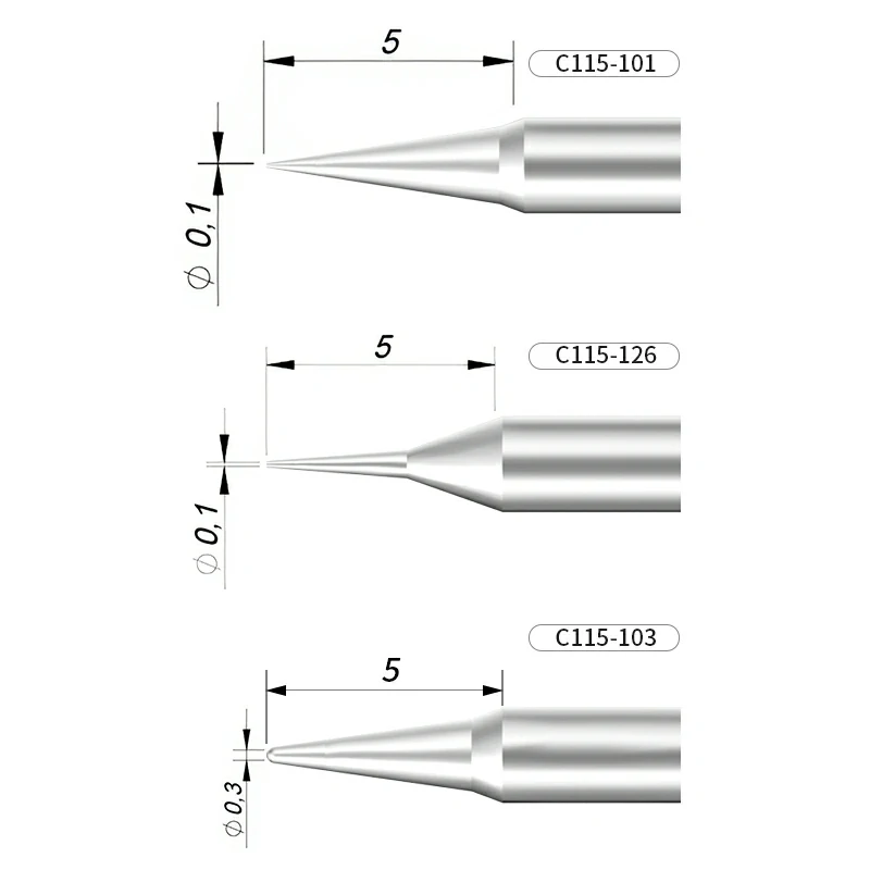 C115 Customized Soldering Iron Tips Multi-Type Cartridge tip for Electronics Repair 7
