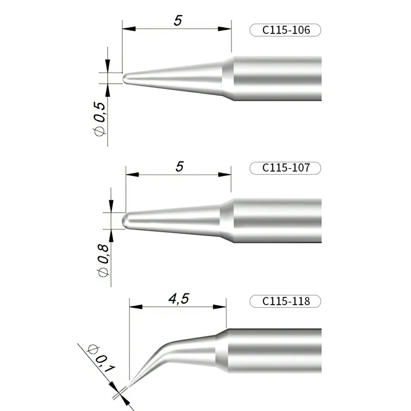 C115 Customized Soldering Iron Tips Multi-Type Cartridge tip for Electronics Repair 8