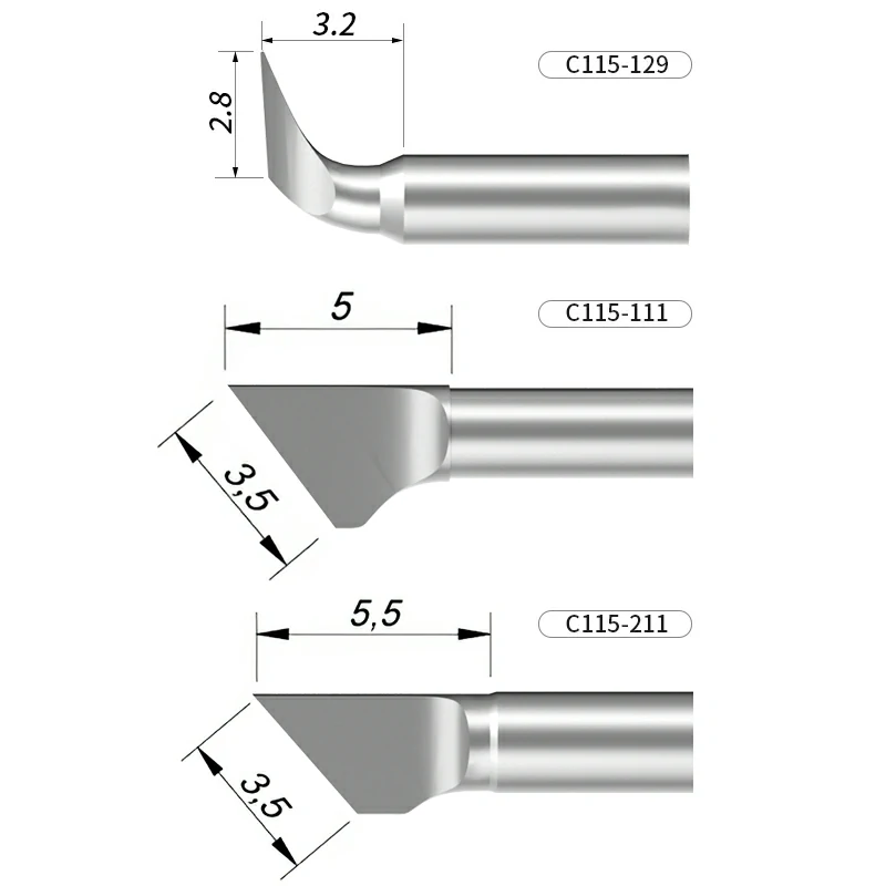 C115 Customized Soldering Iron Tips Multi-Type Cartridge tip for Electronics Repair 11