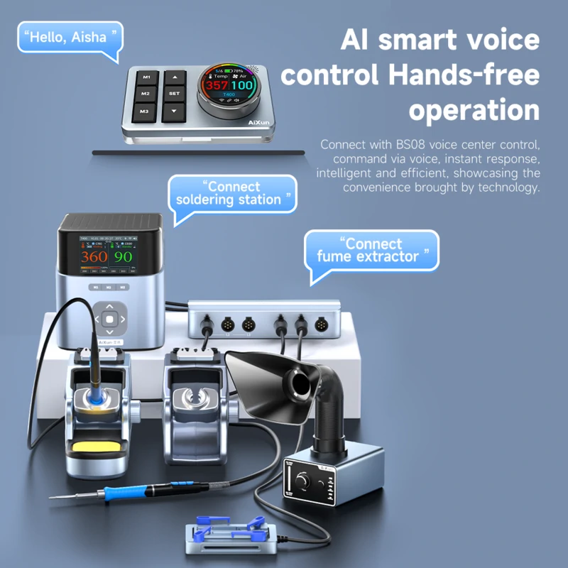 Smart Soldering Workstation T400 320W Soldering Iron Kit for Repair - AiXun 8