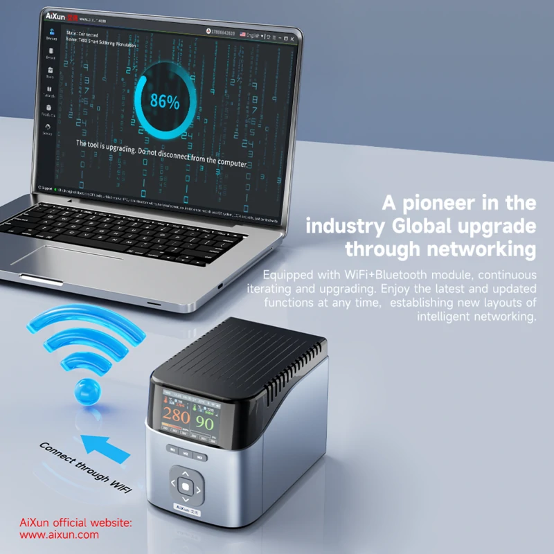 Smart Soldering Workstation T400 320W Soldering Iron Kit for Repair - AiXun 12