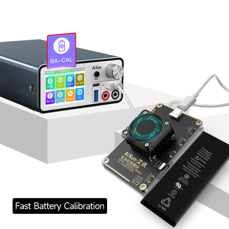 P2408S Battery Calibration Adaptor for iPhone 11-13 Series with Cooling Fan 3