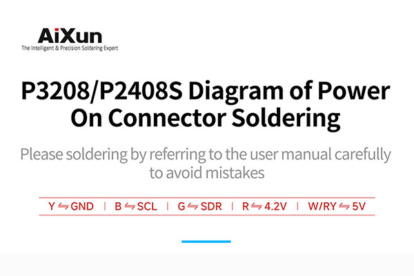 P3208/P2408S Diagram of Power On Connector Soldering