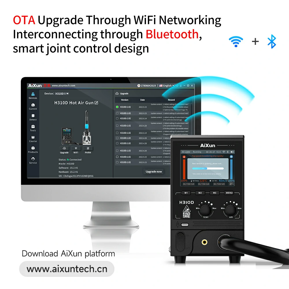 H310D 1000W Smart Hot Air Heating Rework Station for BGA Repair 2