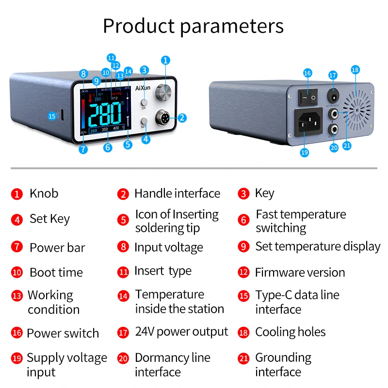 T3A Temperature Controlled Quick Soldering Station With T245/T12 Handle 10