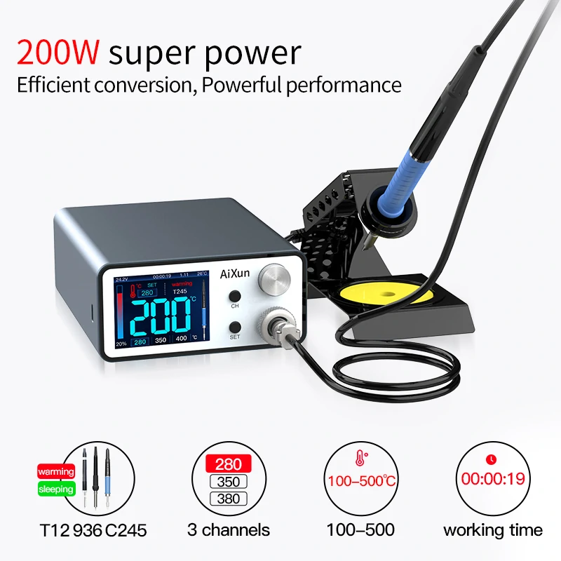 T3A Temperature Controlled Quick Soldering Station With T245/T12 Handle 5