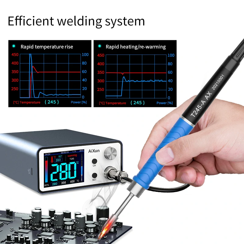 T3A Temperature Controlled Quick Soldering Station With T245/T12 Handle 6