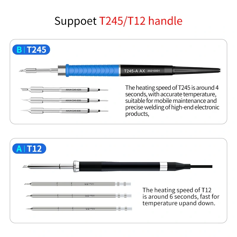 T3A Temperature Controlled Quick Soldering Station With T245/T12 Handle 8