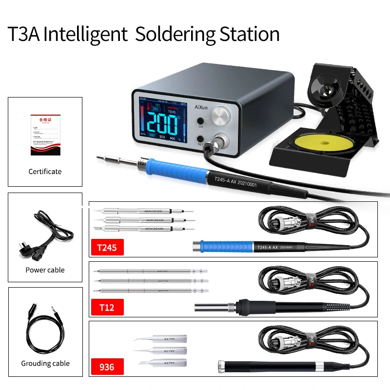 T3A Temperature Controlled Quick Soldering Station With T245/T12 Handle 9