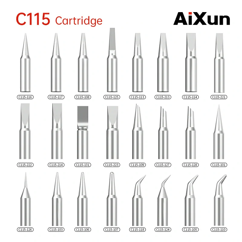 C115 Customized Soldering Iron Tips Multi-Type Cartridge tip for Electronics Repair