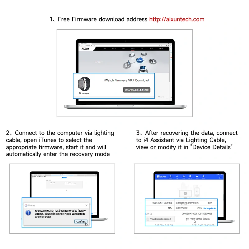 Apple Watch One Key Restoring Test Stand Tools for iWatch Repair 7