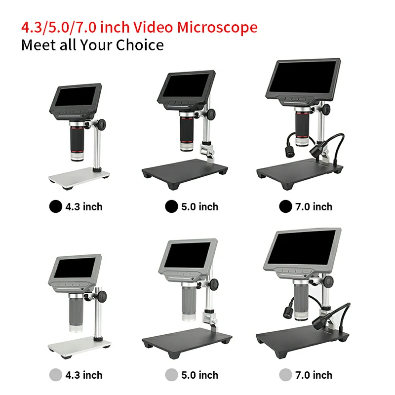 7 Inch HD Large Screen Digital Industrial Microscope for BGA  Rework Soldering 8
