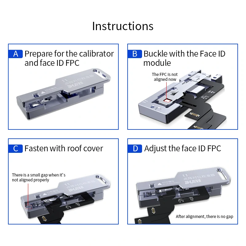 C0X-2nd Gen Lattice Face ID Calibrator Fixture for Iphone X-XR Repair 5