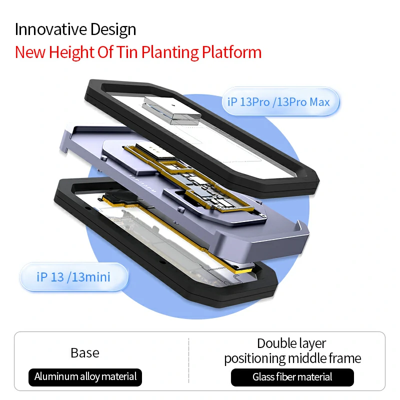 Z13 Middle Frame Tin Planting Platform for iPhone 13 Series Mainboard Reballing 2