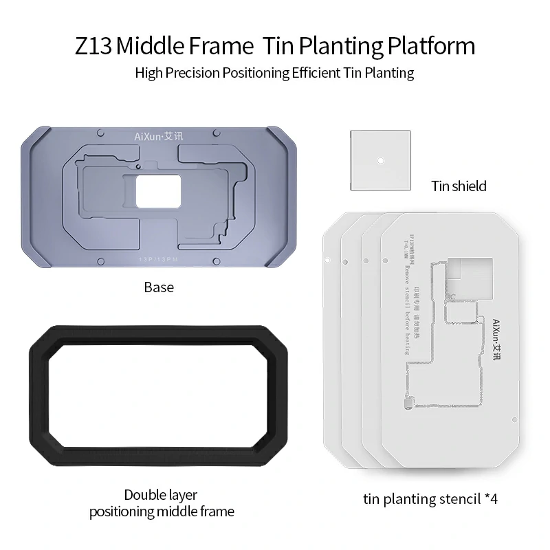 Z13 Middle Frame Tin Planting Platform for iPhone 13 Series Mainboard Reballing 7
