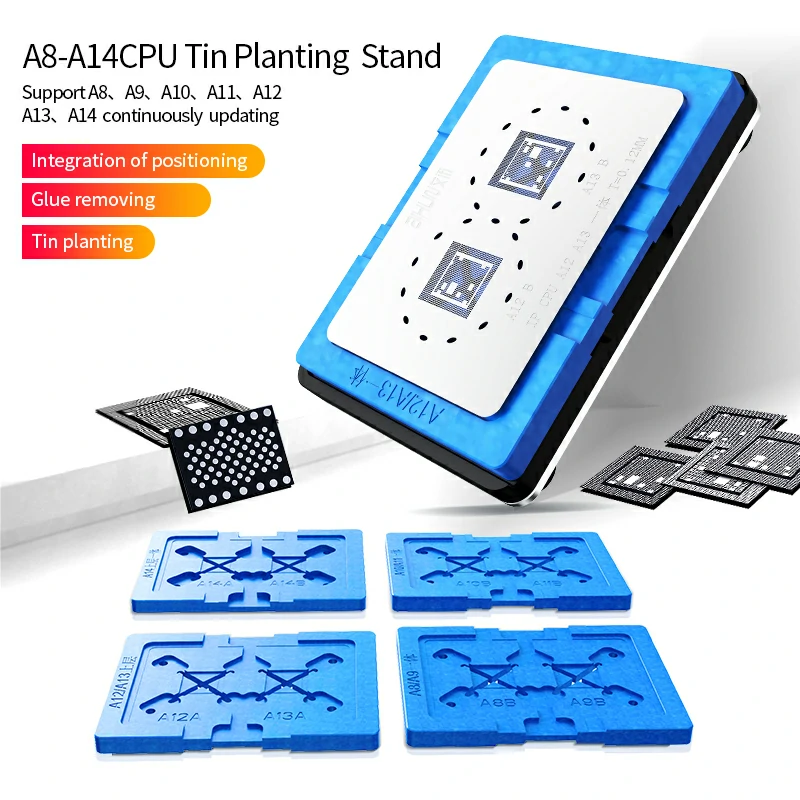 A8-A14 CPU IC Reballing Platform Tin Planting Base Repair Kit for iPhone 6-12ProMax 2