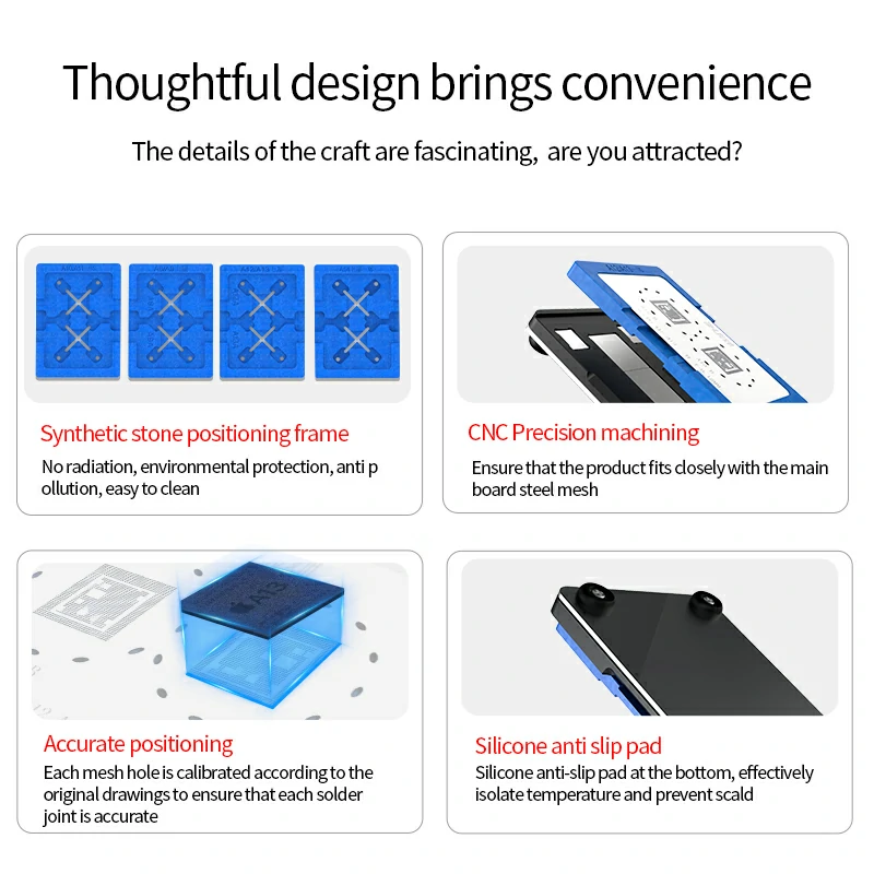 A8-A14 CPU IC Reballing Platform Tin Planting Base Repair Kit for iPhone 6-12ProMax 6