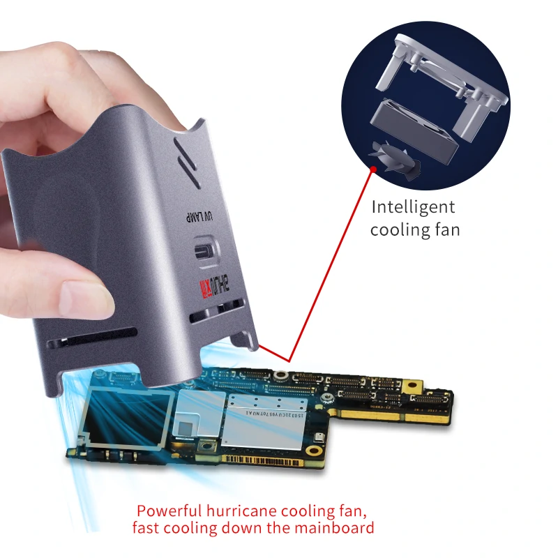 LED Light Mobile Repair UV Curing Lamp With Fan for LCD and Green Oil Curing 3