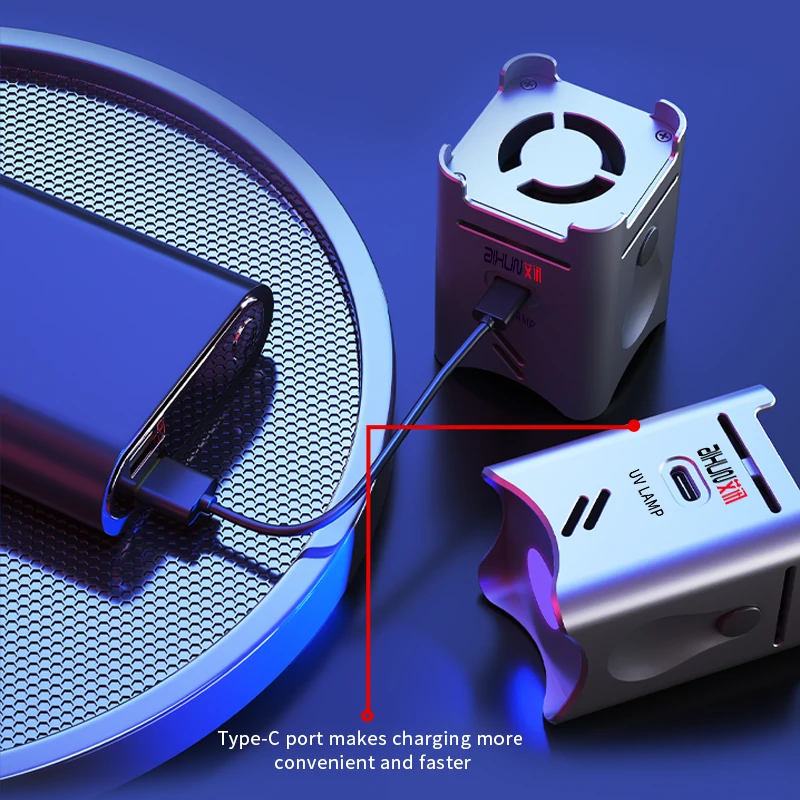 LED Light Mobile Repair UV Curing Lamp With Fan for LCD and Green Oil Curing 5