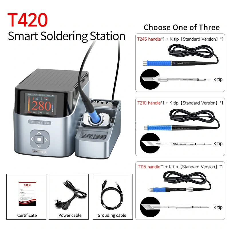 T420 Dual Channel Smart Digital Soldering Station Kit for BGA Rework 9