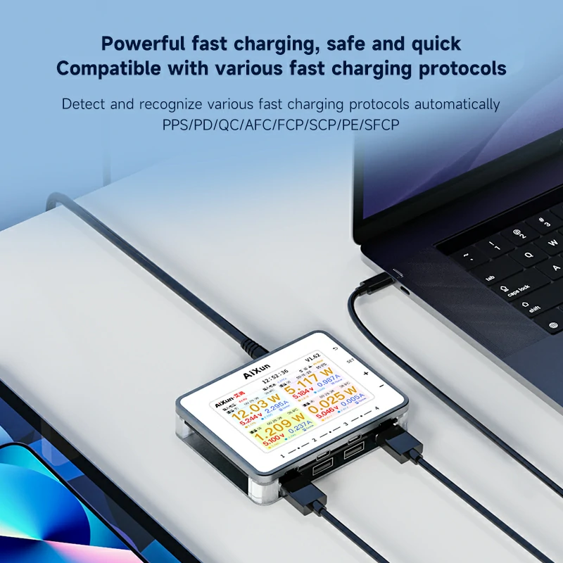 PF26 Intelligent Multi-channel Fast Charger 8 Ports USB Charging Station Hub 6