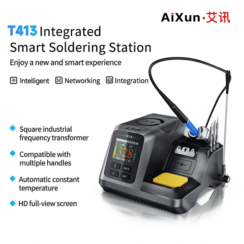 T413 200W Integrated Smart Soldering Station Compatible with T245/T225 Handle 1