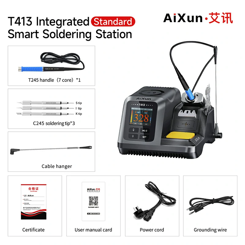 T413 200W Integrated Smart Soldering Station Compatible with T245/T225 Handle 11