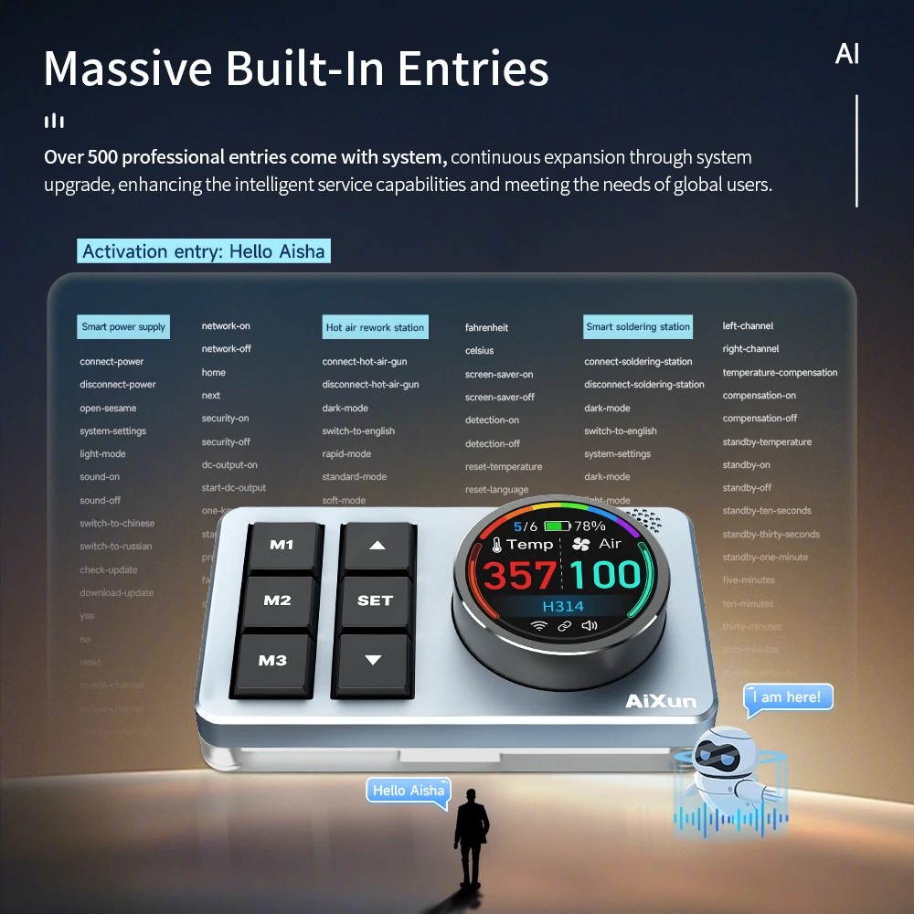 Smart AI Voice Center Control BS08 AiXun Smart Multi-Language Voice Assistant  3