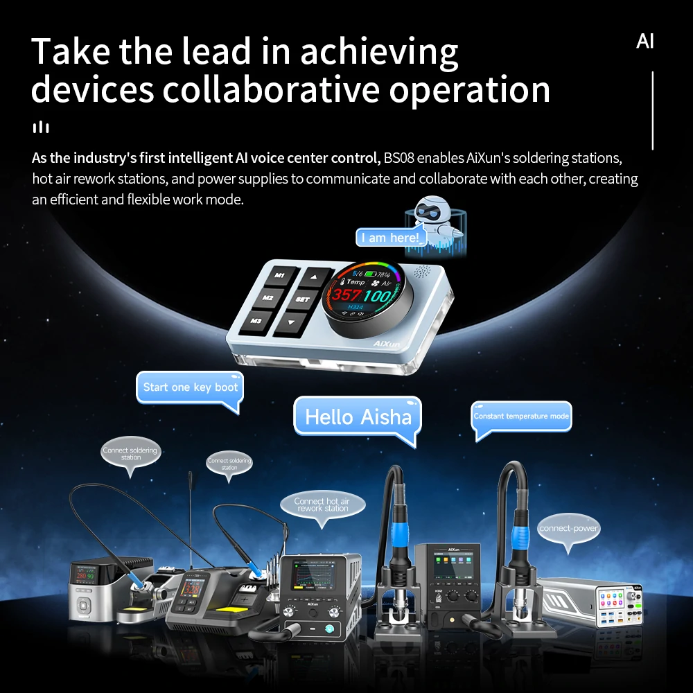 Smart AI Voice Center Control BS08 AiXun Smart Multi-Language Voice Assistant  8