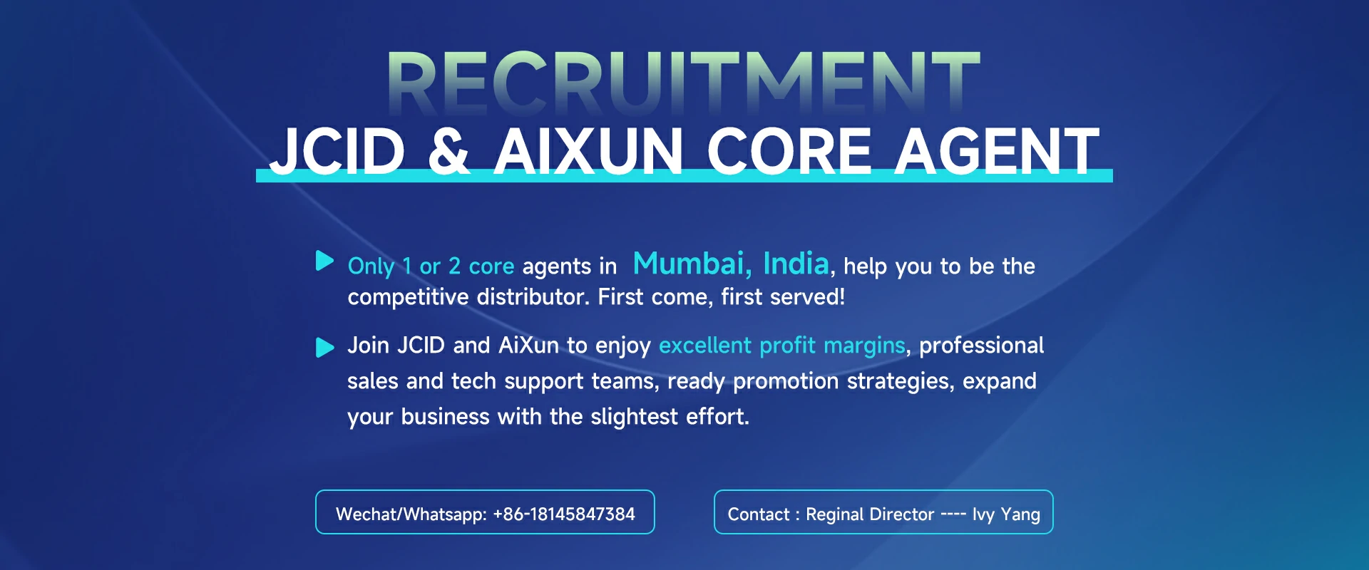 RECRUITMENT AiXun CORE AGENTS IN Mumbai, India 