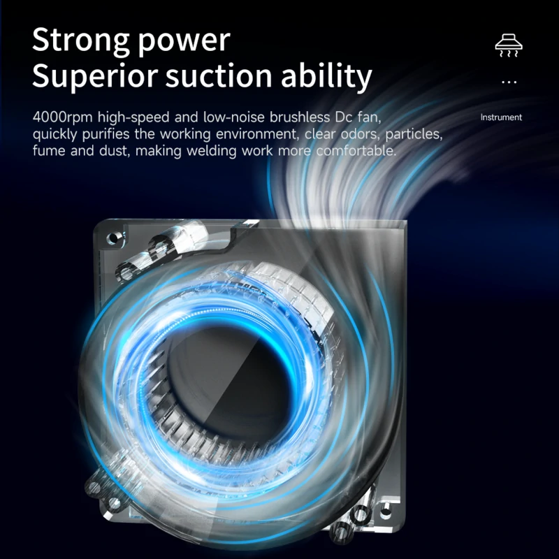 ES02 Desktop Fume Extractor Soldering Smoke Absorber With LED Light - AiXun 4