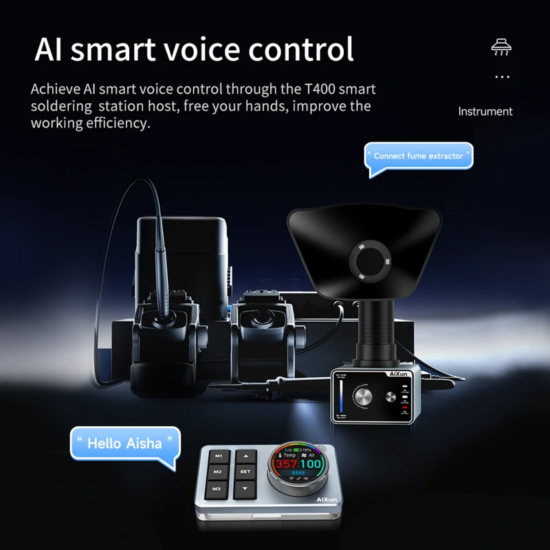 ES02 Desktop Fume Extractor Soldering Smoke Absorber With LED Light - AiXun 10