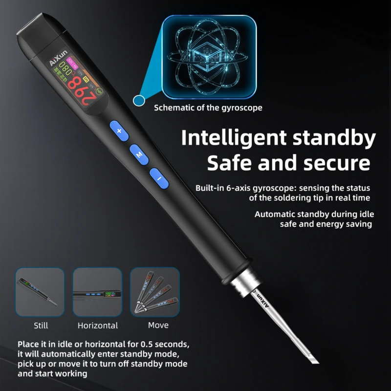 T208 MINI Portable Smart Soldering Station LCD Screen Soldering Iron 2