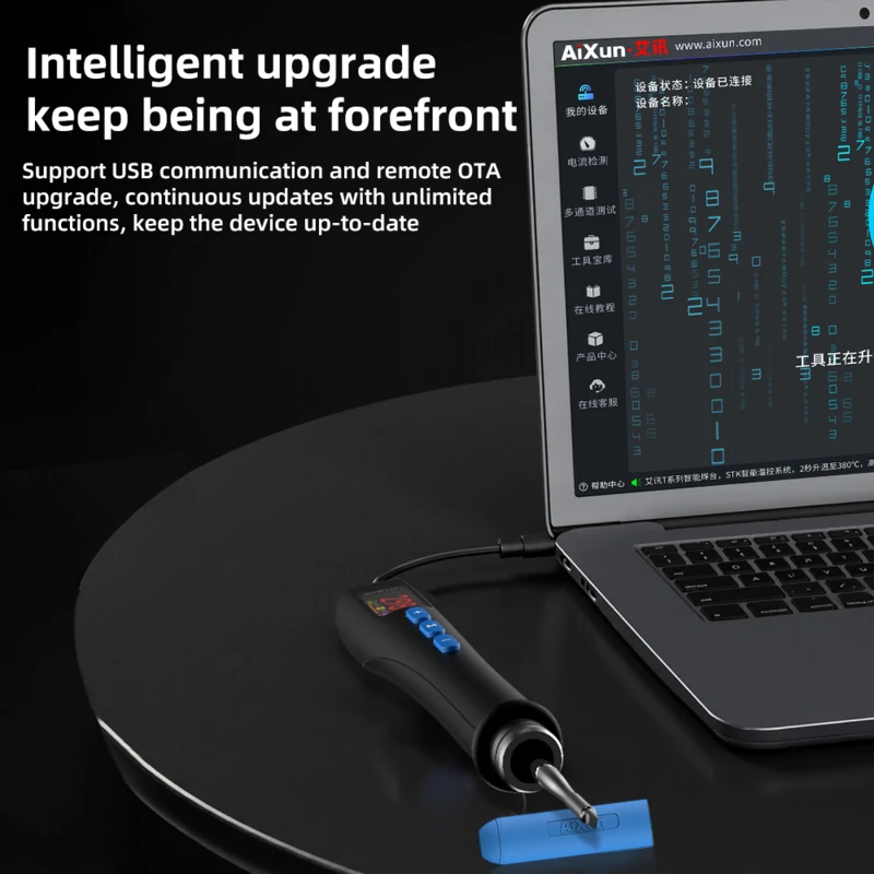 T208 MINI Portable Smart Soldering Station LCD Screen Soldering Iron 4