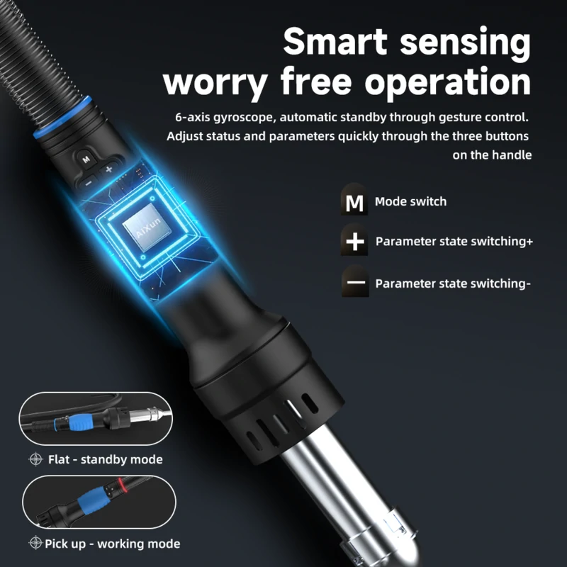 H414D Dual Channel Hot Air Rework Station Hot Air Gun for BGA Rework 4