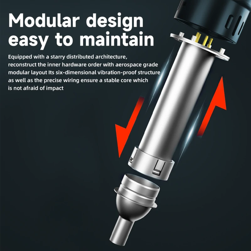 H414D Dual Channel Hot Air Rework Station Hot Air Gun for BGA Rework 7
