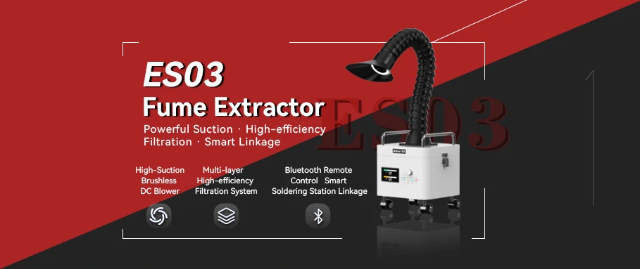 Professional Choice | AiXun ES03 Fume Extractor - Powerful Suction, High-efficiency Filtration, Smart Linkage
