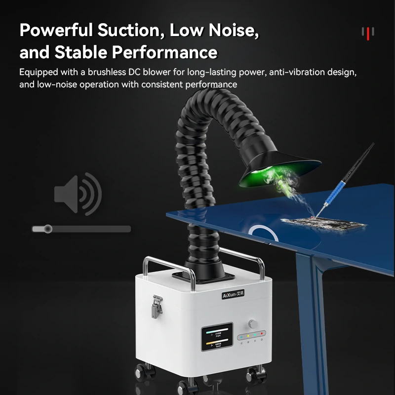 ES03 Fume Extractor Multilayer Filtration Low Noise 3 Layer Filtration Industrial - AiXun 2