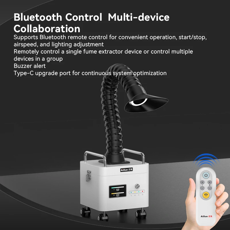 ES03 Fume Extractor Multilayer Filtration Low Noise 3 Layer Filtration Industrial - AiXun 4